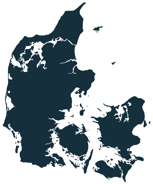 danmarkskort-skadedyrsbekaempelse Grøn oversigtskort over skadedyrsbekæmpelse i hele Danmark
